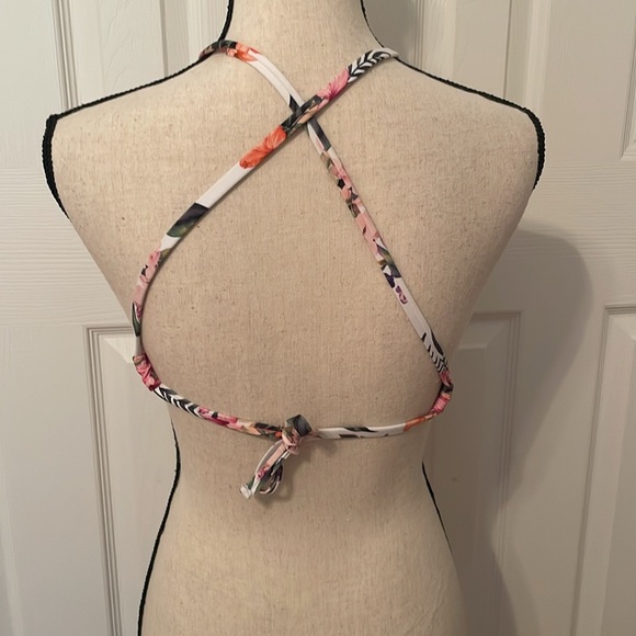 Shade Shore Floral Bikini Top 34B Lightly Padded Adjustable Tropical EUC - Picture 2 of 8